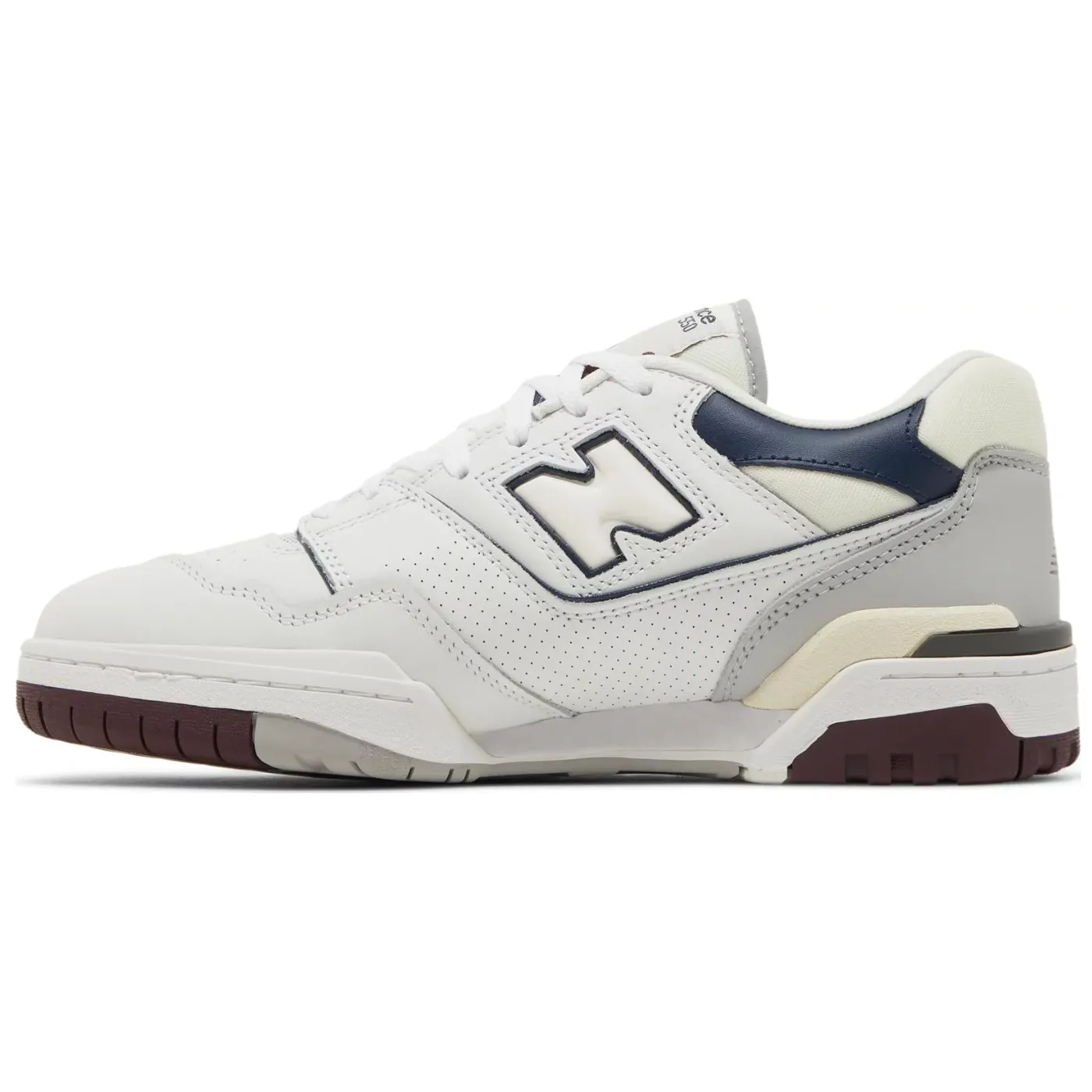 New Balance 550 White Burgundy Navy