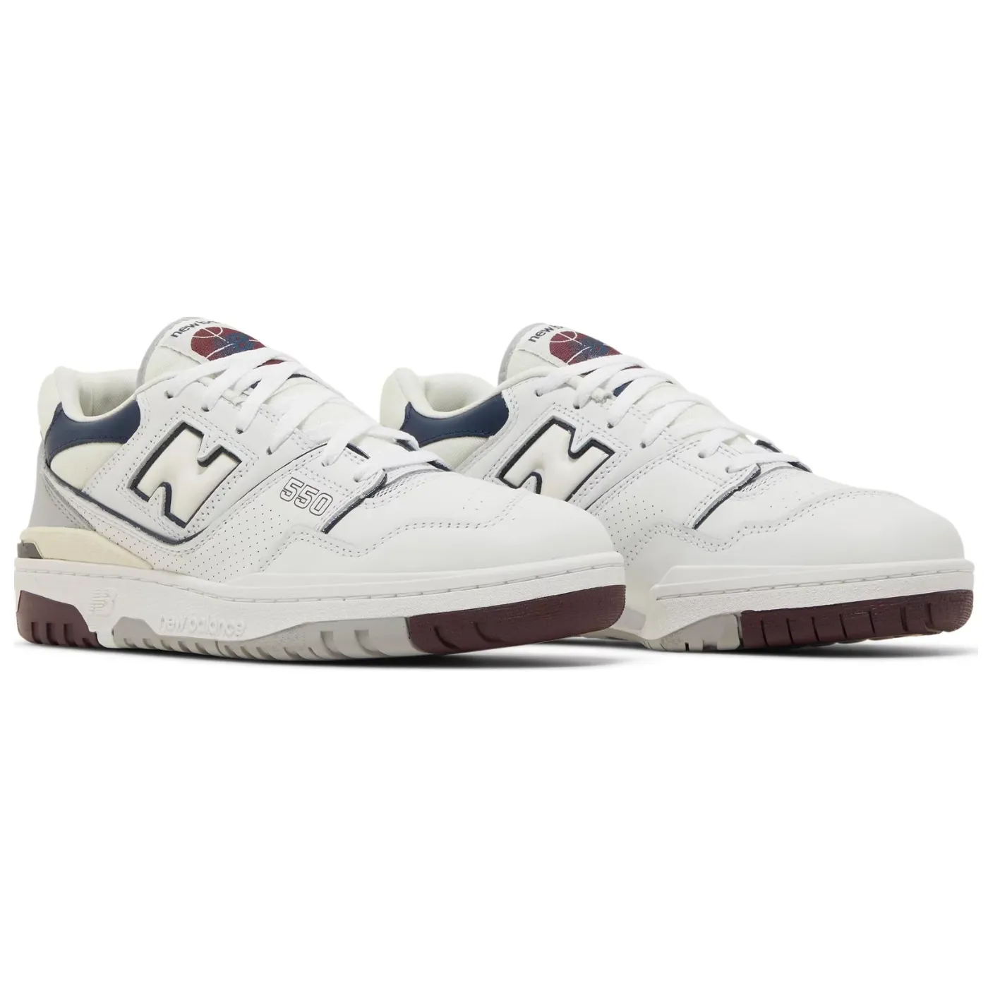 New Balance 550 White Burgundy Navy