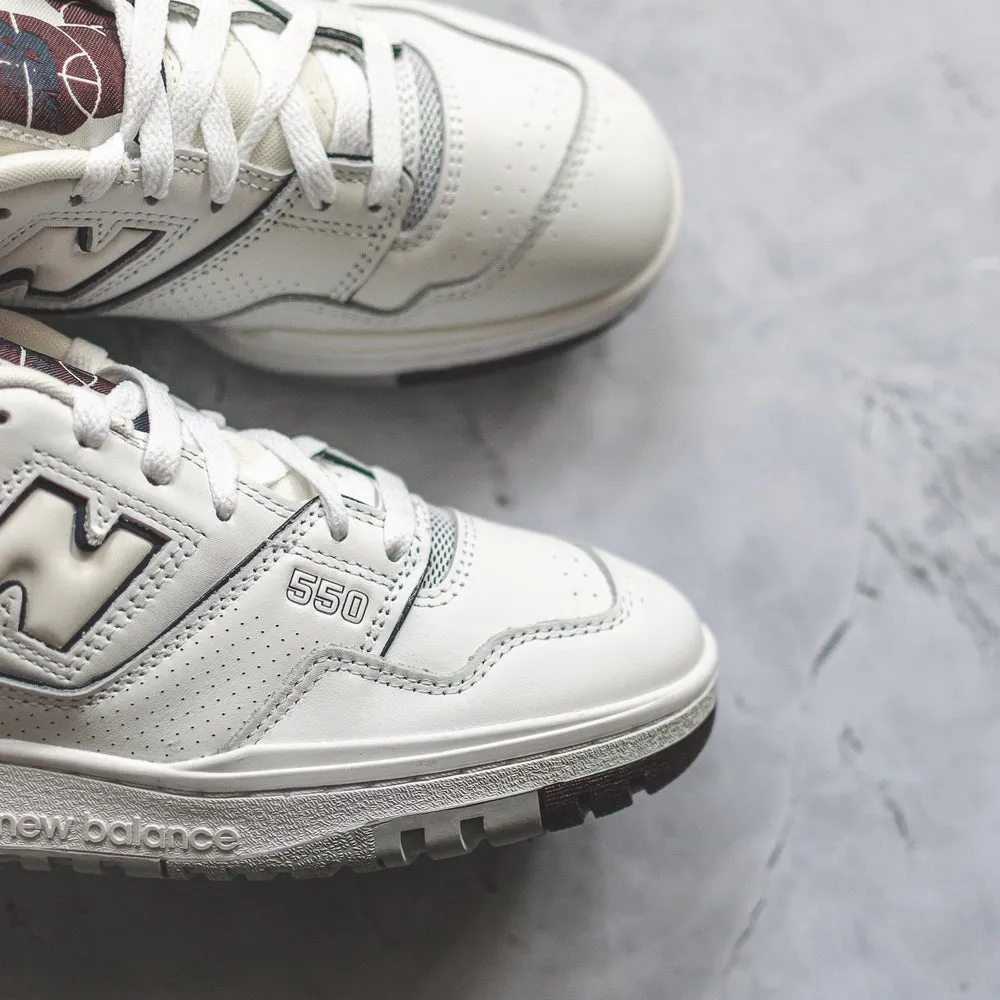 New Balance 550 White Burgundy Navy