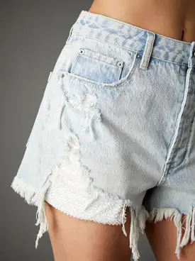 PEARL GIRL DENIM SHORT