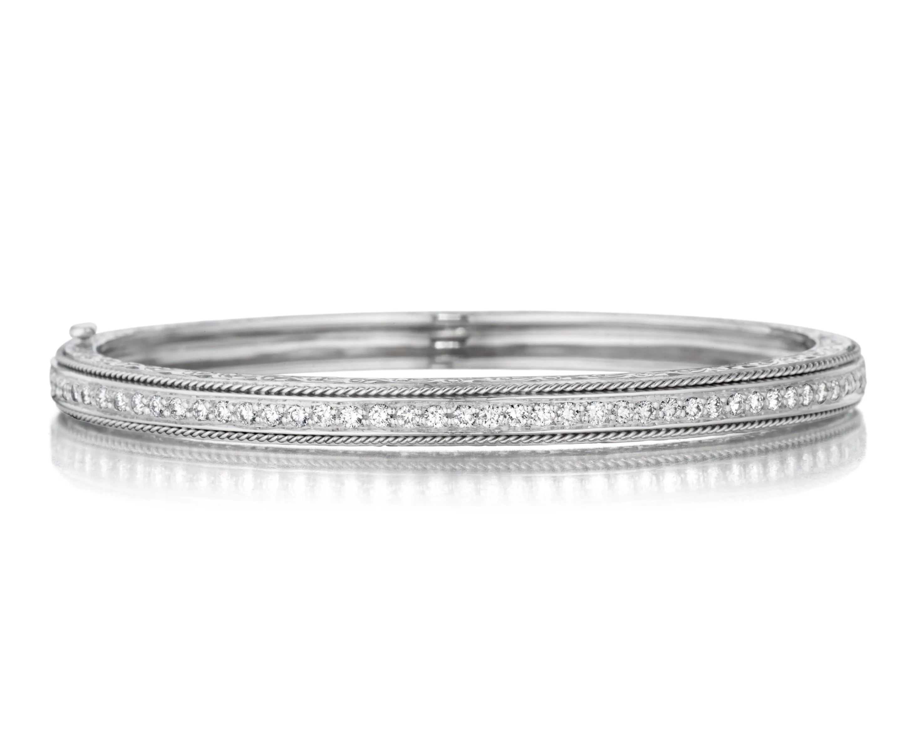 Penny Preville Large Engraved Stacking Bangle Bracelet