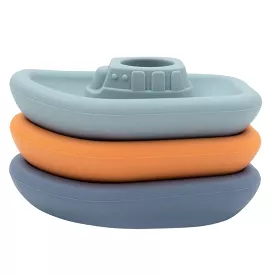 Playground 3pk Silicone Stacking Tubtime Tug Boats