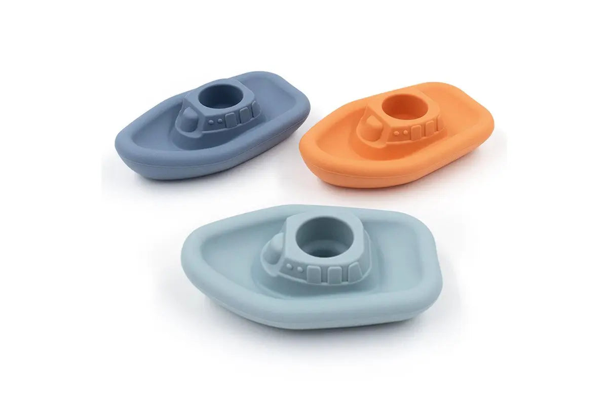 Playground 3pk Silicone Stacking Tubtime Tug Boats