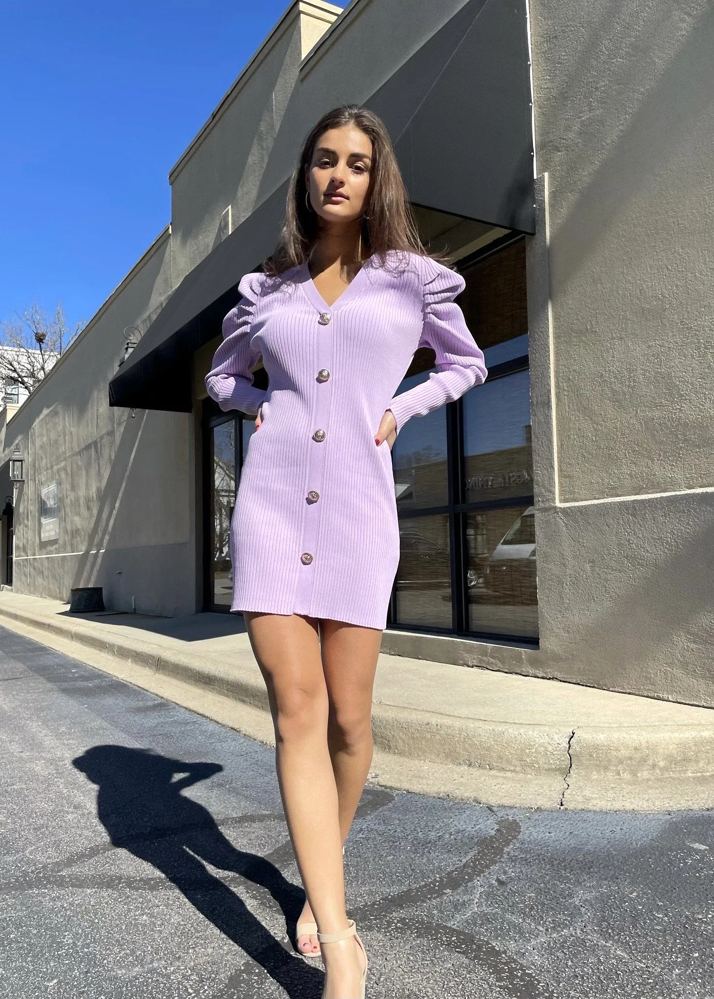 Purple Plunge Dress