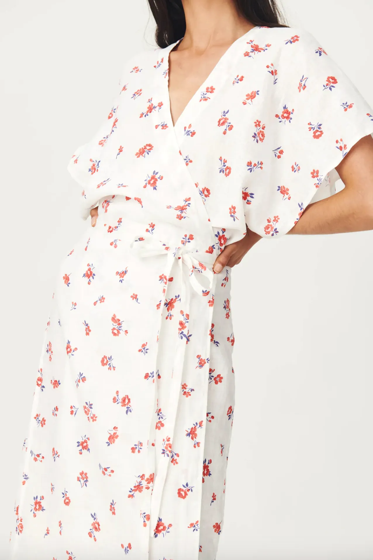 Rowie Hilda Linen Wrap Dress