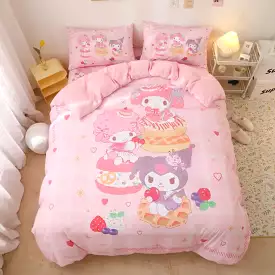 Sanrio core my melody kuromi piano bedding sets bed linen