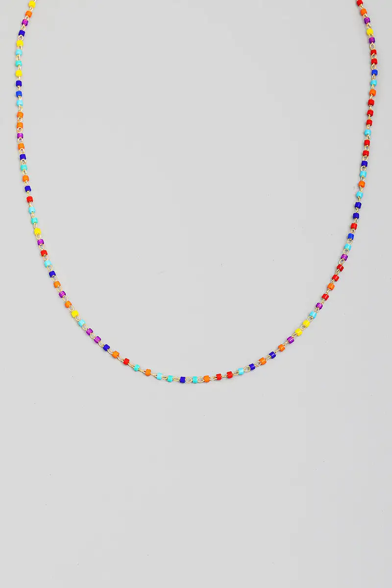 Square Beaded Necklace