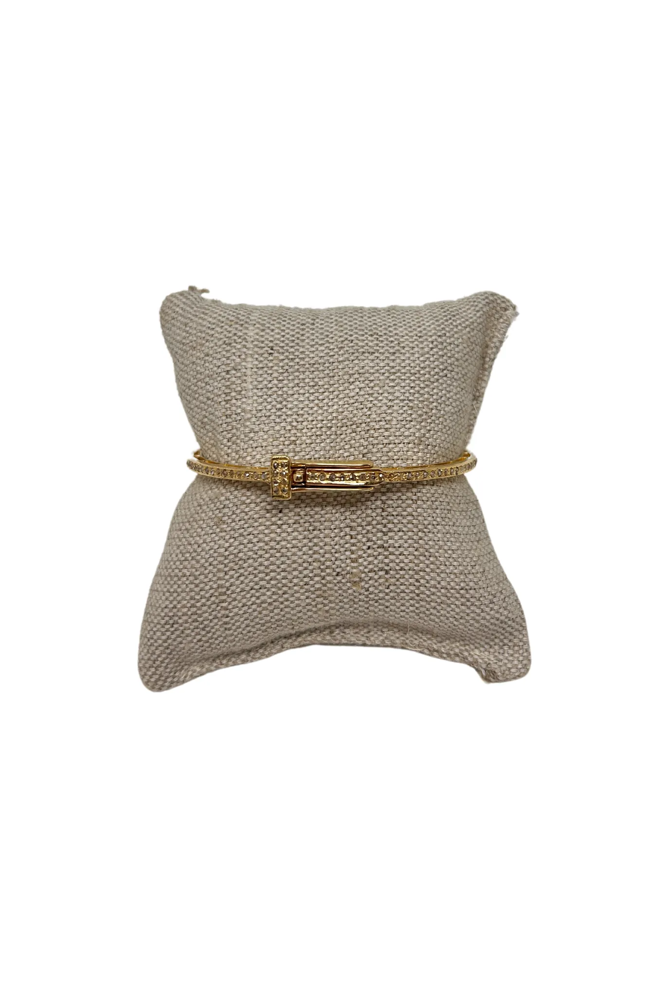 The Woods Single row diamond brass bangle (trunk show)