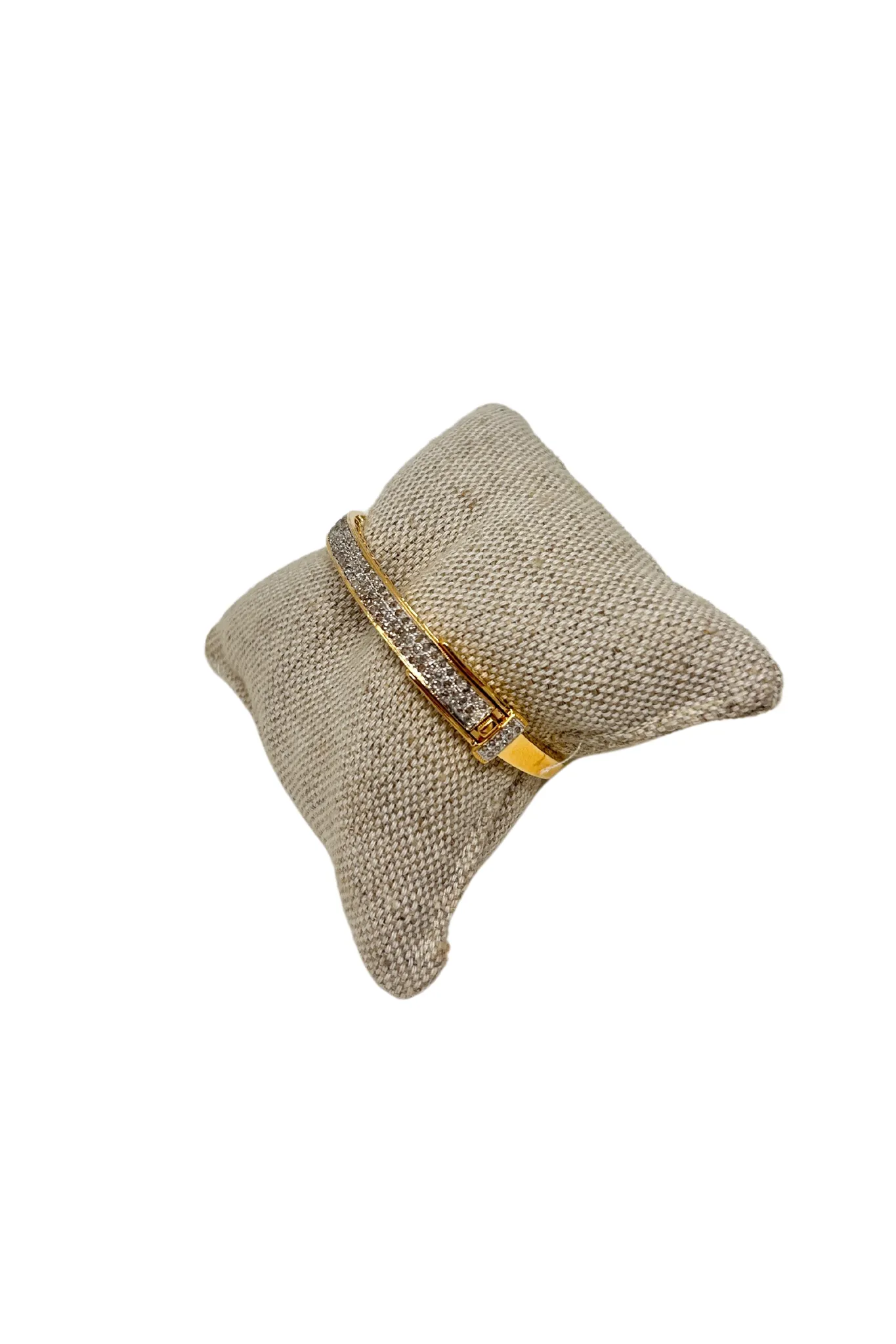 The Woods triple row diamond brass bangle (trunk show)