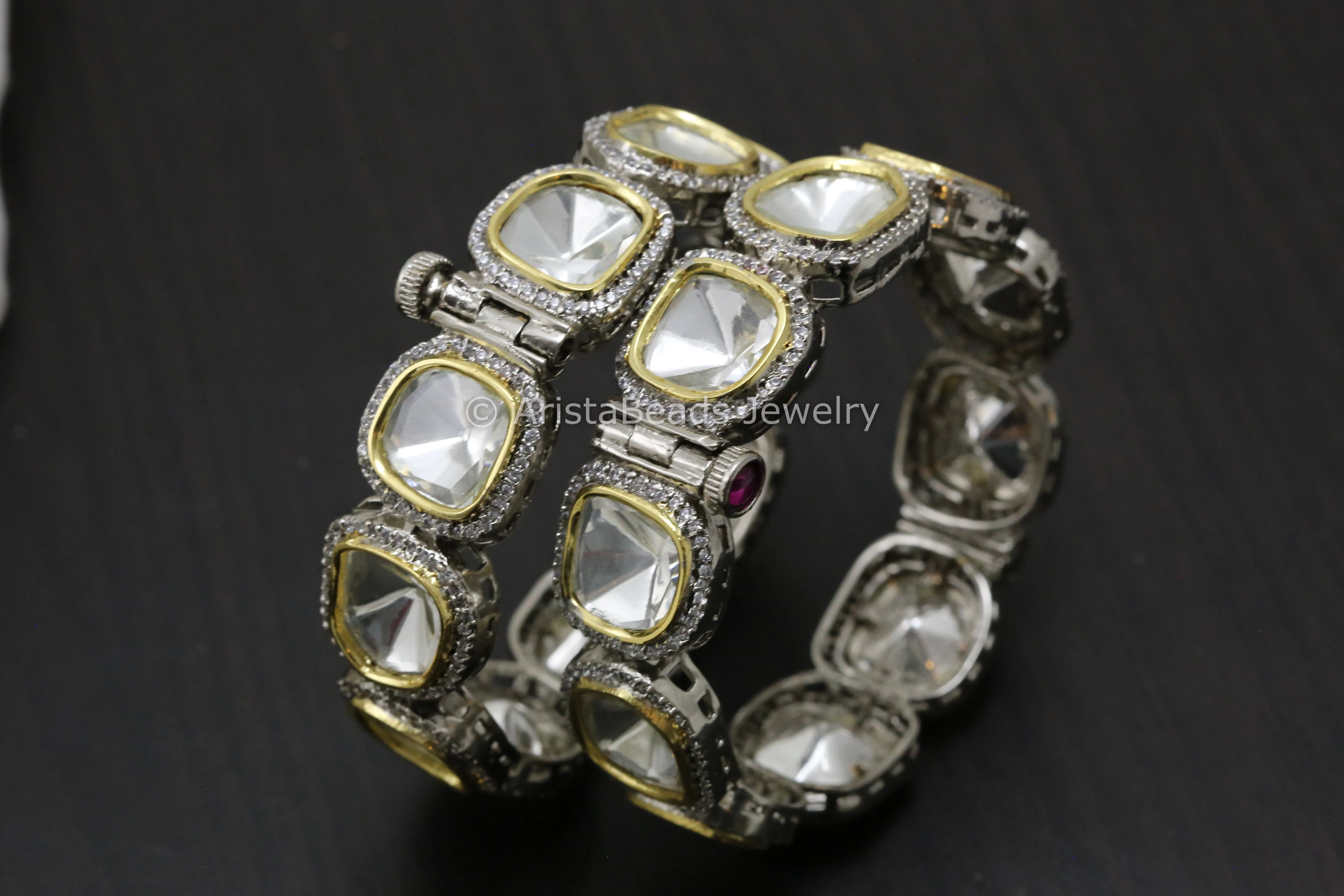 Uncut Polki Bangle Set