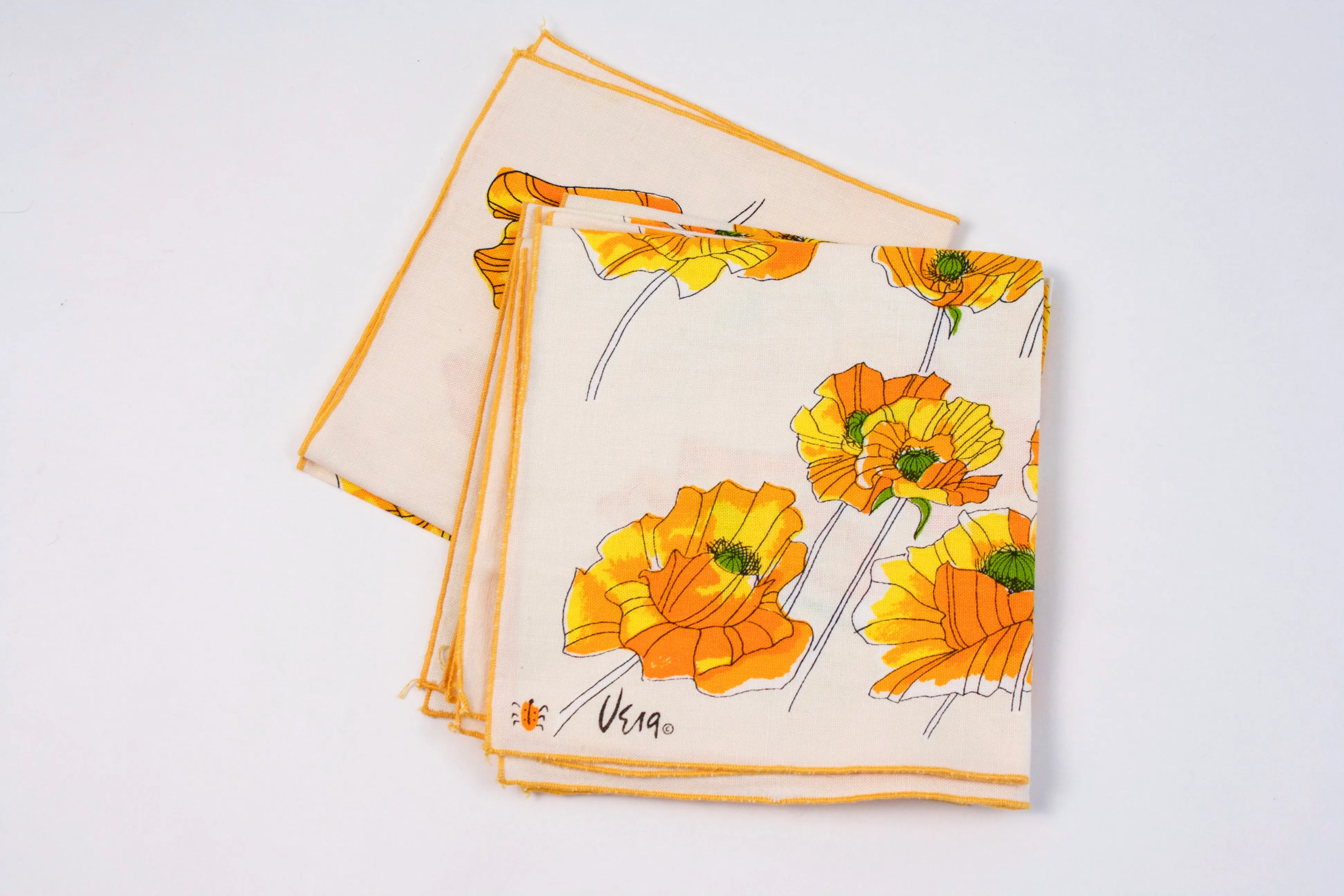 Vintage Vintage VERA Poppy Cloth Napkin Sets